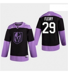 Men Golden Knights 29 Marc Andre Fleury Hockey Fights Cancer Practice Jersey