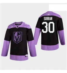 Men Golden Knights 30 Malcolm Subban Hockey Fights Cancer Practice Jersey