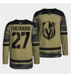Men Vegas Golden Knights 27 Shea Theodore 2022 Camo Military Appreciation Night Stitched jersey