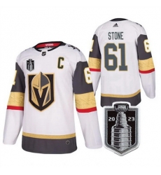 Men Vegas Golden Knights 61 Mark Stone White 2023 Stanley Cup Final Stitched Jersey