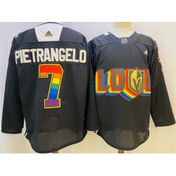 Men Vegas Golden Knights 7 Alex Pietrangelo Black 2024 25 Home Stitched Hockey Jersey