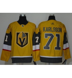 Men Vegas Golden Knights 71 William Karlsson Gold 2020 21 Adidas Jersey