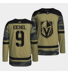 Men Vegas Golden Knights 9 Jack Eichel 2022 Camo Military Appreciation Night Stitched jersey