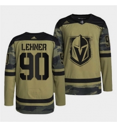Men Vegas Golden Knights 90 Robin Lehner 2022 Camo Military Appreciation Night Stitched jersey