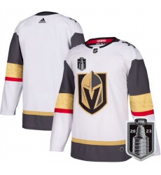 Men Vegas Golden Knights Blank White 2023 Stanley Cup Final Stitched Jersey