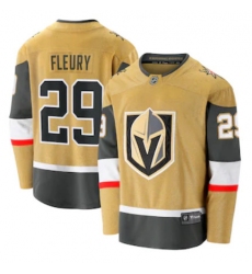 Men Vegas Golden Knights Marc Andre Fleury Fanatics Branded Gold 2020 21 Alternate Premier Breakaway Player Jersey