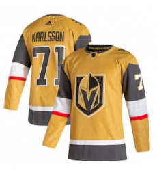 Men Vegas Golden Knights William Karlsson adidas Gold 2020 21 Alternate Authentic Player Jersey