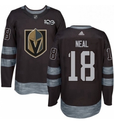 Mens Adidas Vegas Golden Knights 18 James Neal Authentic Black 1917 2017 100th Anniversary NHL Jersey 