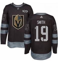 Mens Adidas Vegas Golden Knights 19 Reilly Smith Authentic Black 1917 2017 100th Anniversary NHL Jersey 