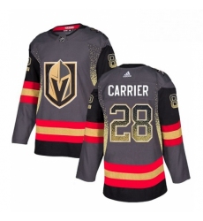Mens Adidas Vegas Golden Knights 28 William Carrier Authentic Black Drift Fashion NHL Jersey 