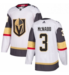 Mens Adidas Vegas Golden Knights 3 Brayden McNabb Authentic White Away NHL Jersey 