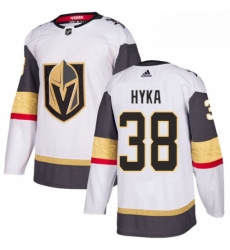 Mens Adidas Vegas Golden Knights 38 Tomas Hyka Authentic White Away NHL Jersey 