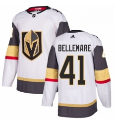 Mens Adidas Vegas Golden Knights 41 Pierre Edouard Bellemare Authentic White Away NHL Jersey 