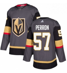 Mens Adidas Vegas Golden Knights 57 David Perron Authentic Gray Home NHL Jersey 
