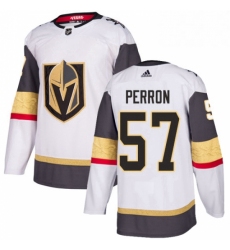 Mens Adidas Vegas Golden Knights 57 David Perron Authentic White Away NHL Jersey 