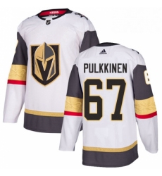 Mens Adidas Vegas Golden Knights 67 Teemu Pulkkinen Authentic White Away NHL Jersey 