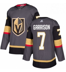 Mens Adidas Vegas Golden Knights 7 Jason Garrison Premier Gray Home NHL Jersey 
