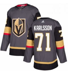 Mens Adidas Vegas Golden Knights 71 William Karlsson Premier Gray Home NHL Jersey 