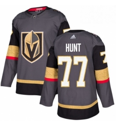 Mens Adidas Vegas Golden Knights 77 Brad Hunt Authentic Gray Home NHL Jersey 