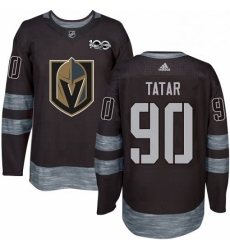 Mens Adidas Vegas Golden Knights 90 Tomas Tatar Authentic Black 1917 2017 100th Anniversary NHL Jersey 