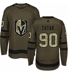 Mens Adidas Vegas Golden Knights 90 Tomas Tatar Authentic Green Salute to Service NHL Jersey 