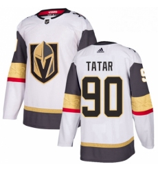 Mens Adidas Vegas Golden Knights 90 Tomas Tatar Authentic White Away NHL Jersey 