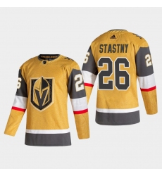 Vegas Golden Knights 26 Paul Stastny Men Adidas 2020 21 Authentic Player Alternate Stitched NHL Jersey Gold