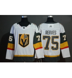 Vegas Golden Knights 75 Ryan Reaves White With Special Glittery Logo Adidas Jersey