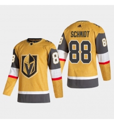 Vegas Golden Knights 88 Nate Schmidt Men Adidas 2020 21 Authentic Player Alternate Stitched NHL Jersey Gold