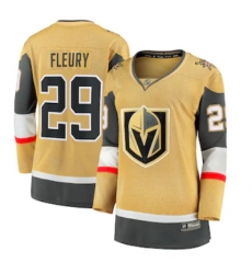 Women Vegas Golden Knights Marc Andre Fleury Fanatics Branded Gold 2020 21 Alternate Premier Breakaway Player