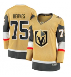 Women Vegas Golden Knights Ryan Reaves Fanatics Branded Gold 2020 21 Alternate Premier Breakaway Player Jersey