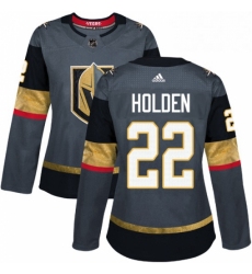 Womens Adidas Vegas Golden Knights 22 Nick Holden Authentic Gray Home NHL Jersey 