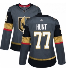 Womens Adidas Vegas Golden Knights 77 Brad Hunt Authentic Gray Home NHL Jersey 