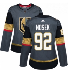 Womens Adidas Vegas Golden Knights 92 Tomas Nosek Authentic Gray Home NHL Jersey 