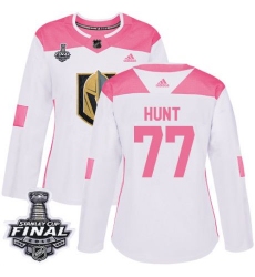 womens brad hunt vegas golden knights jersey white pink adidas 77 nhl 2018 stanley cup final authentic fashion