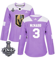womens brayden mcnabb vegas golden knights jersey purple adidas 3 nhl 2018 stanley cup final authentic fights cancer practice