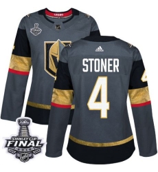womens clayton stoner vegas golden knights jersey gray adidas 4 nhl home 2018 stanley cup final authentic