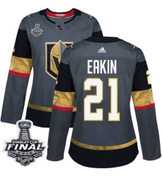 womens cody eakin vegas golden knights jersey gray adidas 21 nhl home 2018 stanley cup final authentic