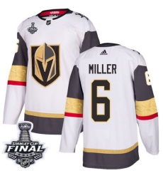 womens colin miller vegas golden knights jersey white adidas 6 nhl away 2018 stanley cup final authentic