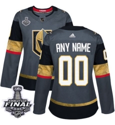 womens customized vegas golden knights jersey gray adidas nhl home 2018 stanley cup final authentic