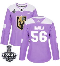 womens erik haula vegas golden knights jersey purple adidas 56 nhl 2018 stanley cup final authentic fights cancer practice
