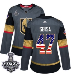 womens luca sbisa vegas golden knights jersey gray adidas 47 nhl 2018 stanley cup final authentic usa flag fashion