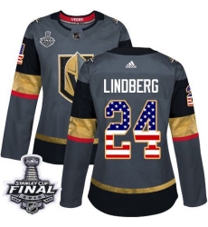 womens oscar lindberg vegas golden knights jersey gray adidas 24 nhl 2018 stanley cup final authentic usa flag fashion