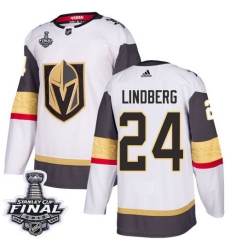 womens oscar lindberg vegas golden knights jersey white adidas 24 nhl away 2018 stanley cup final authentic