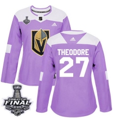 womens shea theodore vegas golden knights jersey purple adidas 27 nhl 2018 stanley cup final authentic fights cancer practice
