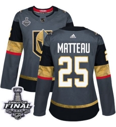 womens stefan matteau vegas golden knights jersey gray adidas 25 nhl home 2018 stanley cup final authentic