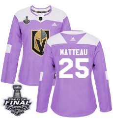 womens stefan matteau vegas golden knights jersey purple adidas 25 nhl 2018 stanley cup final authentic fights cancer practice