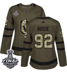 womens tomas nosek vegas golden knights jersey green adidas 92 nhl 2018 stanley cup final authentic salute to service