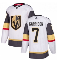 Youth Adidas Vegas Golden Knights 7 Jason Garrison Authentic White Away NHL Jersey 