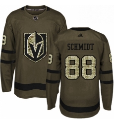 Youth Adidas Vegas Golden Knights 88 Nate Schmidt Authentic Green Salute to Service NHL Jersey 